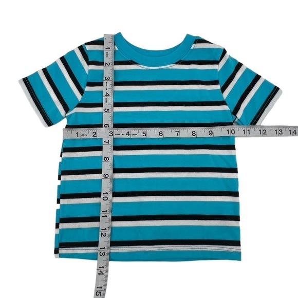 Garanimals Baby Blue Black White Striped Short Sleeve T-Shirt Size 18 Months - Picture 4 of 4